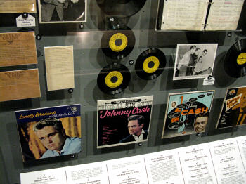 Johnny Cash memorabilia at the Rock & Roll Hall of Fame Musem